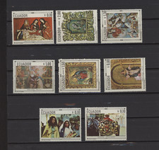 S55257 ÉQUATEUR MNH** 1967 Peintures Religieuses 8v Noël