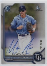 2022 Bowman Chrome Prospect Auto Refractor 211/499 Mason Auer #CPA-MA Auto 1cc7