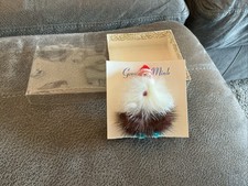Genuine Mink Santa Claus Pin