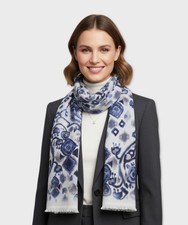 Andrea's 1947 Alma Scarf, Navy Blue 8600.NAVY
