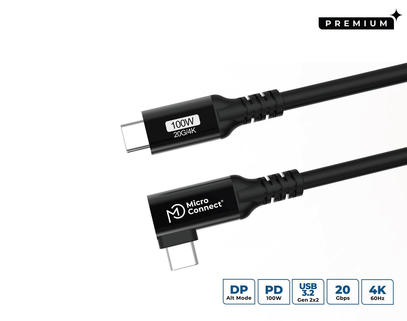 MicroConnect USB3.2CC3-A Premium USB-C cable 3m