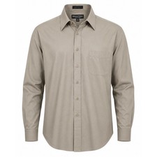 Roberto Villini Beige Tan Dress Shirt Men's Size 17 34/35 Button Front