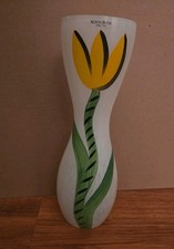 Yellow Tulip Vase, Kosta Boda, Ulrica Hydman Vallien, 10-1/8" Signed, Tulipa