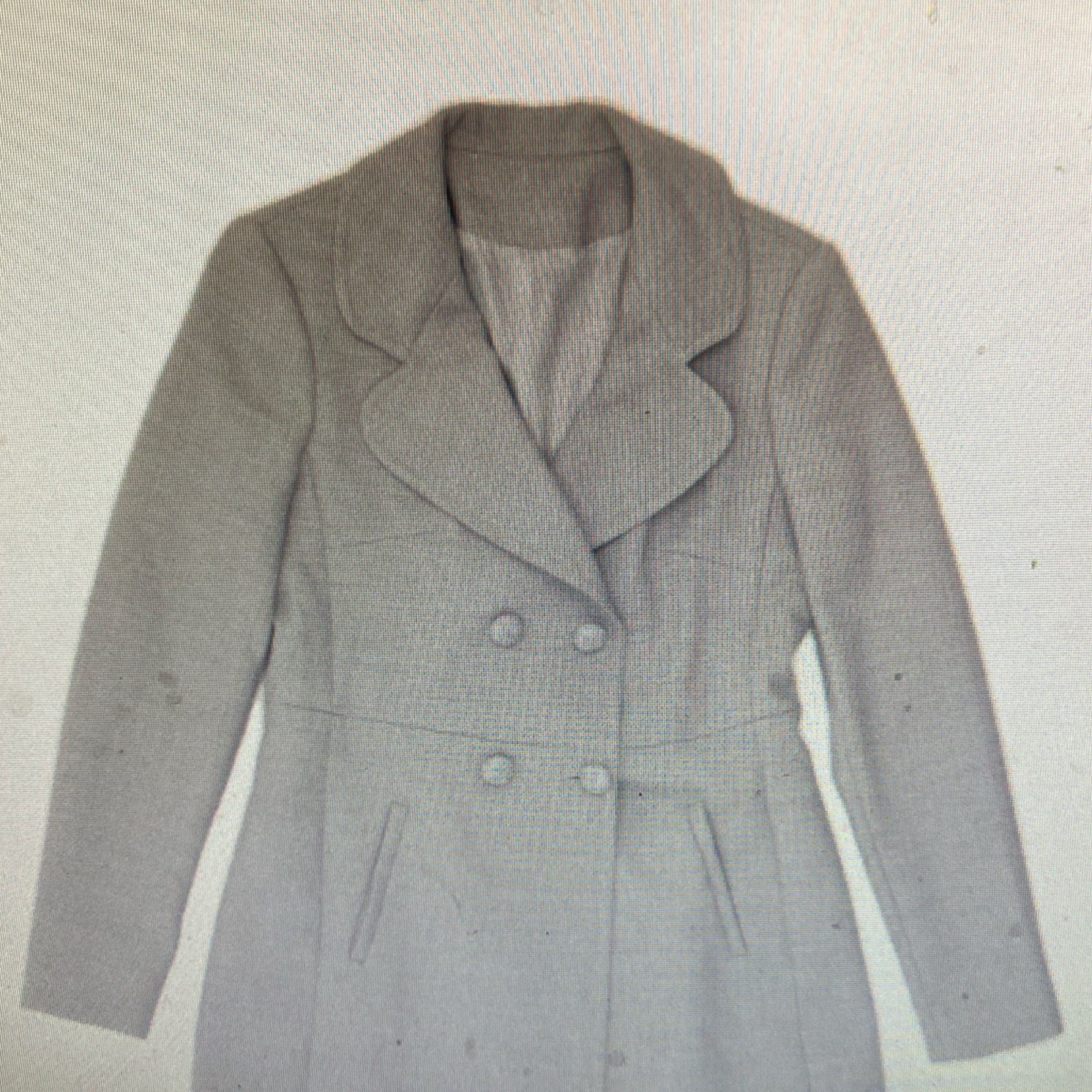 Gray Double-Breasted Collared Mid-Length Women's … - image 1