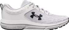 NIB Men Under Armour 3026175 104 UA Charged Assert 10 WHITE/BLK Shoe Sneakers