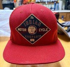 Indian Motorcycle Patch, SnapBack Red Cap, Ba...