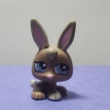 Littlest Pet Shop 1332 Bobble Head Tan Bunny Rabbit Blue Eyes Hasbro 2009 LPS