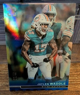2025 Photogenic Football Jaylen Waddle Blue #/49 No. 5 Dolphins Broncos