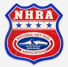 NHRA Vintage Style National Hot Rod Association Drag Racing Vinyl Sticker Decal