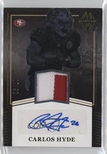 2017 Panini Majestic Majestic Material Auto Gold /10 Carlos Hyde #MM-CH Auto