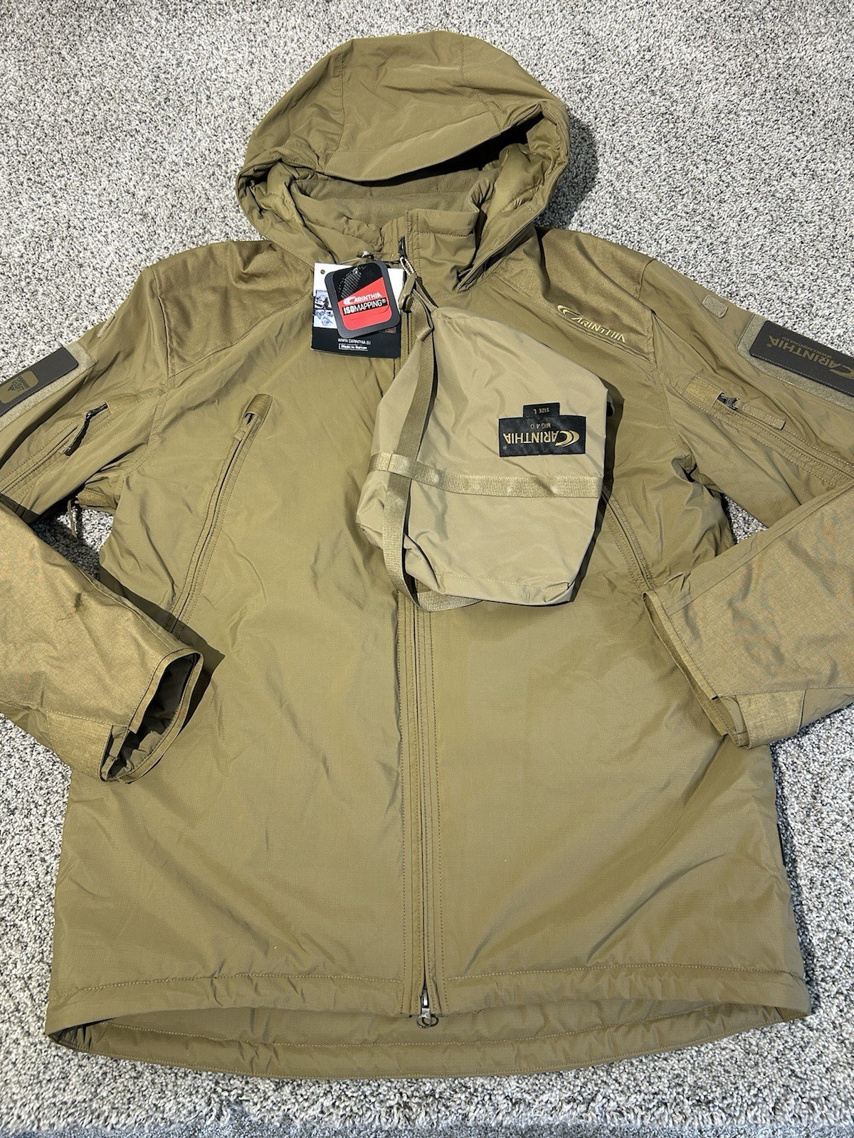 ¡NUEVO! Chaqueta aislante Carinthia MIG 4.0 MG4222_SOF Coyote bronceado grande para hombre