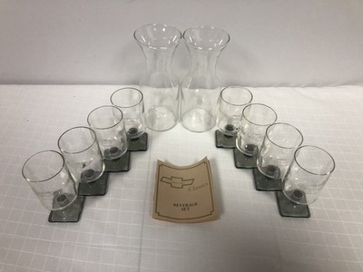 RARE Vintage Beverage Set Chevrolet Heritage Classics Cordial Glasses 1974