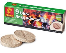 9x Écologique Anzünd-scheiben Aide Bois Bio Allumage de Cheminée Grill-Anzünder
