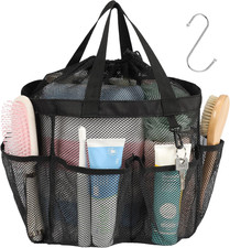 Mesh Shower Caddy Portable with Drawstring - 2-Handle Shower Bag for Dorm