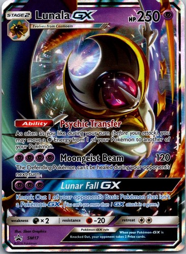 Lunala GX - SM17 Holo Promo Sun & Moon Promo Pokemon Lightly Played