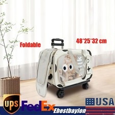 Foldable Travel Pet Pet Trolley Bag Carrier Pet Bag For Cats Dogs With Wheels