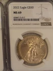 2022 Certified American .999 Gold Eagle 1 oz $50 -  MS69