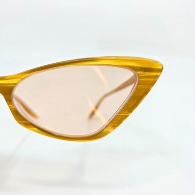Gucci Yellow Cat Eye Sunglasses Pink Lenses Size 61MM×16MM  display picture 1
