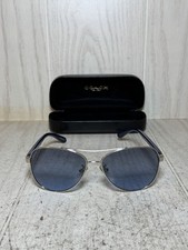 Coach HC7077 L1015 Aviator Okulary przeciwsłoneczne 58-14-140 Srebrna ramka Niebieskie soczewki