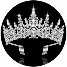 CURASA Silver Tiara and Crowns for Women Crystal Queen Crown, Wedding