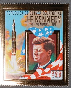Mayfairstamps Ecuatorial Guinea 1973 JFK Space Gold Stamp aaz_46367