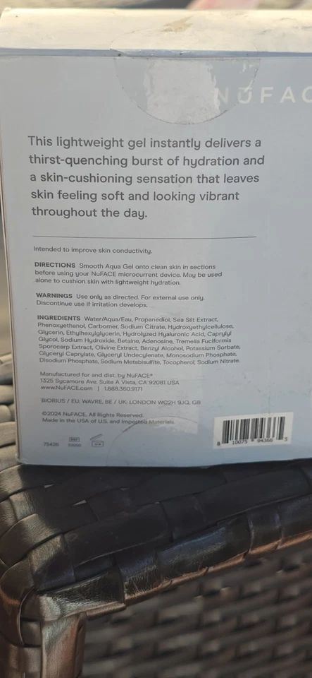 NuFace/Aqua Gel Ativador/3.3floz+1.69floz* Novo/Frete Grátis/Exp 26+  - Imagem 3 de 4