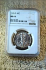 1945-D WALKING LIBERTY HALF DOLLAR NGC CERTIFIED MS-64 MAGNIFICENT COIN #189