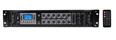 Rockville RCS180-6 180 Watt 6 Zone 70v Commercial/Restaurant Amplifier/Bluetooth