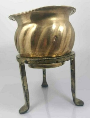 vintage brass plant pot, iron plant pot base, planter pot ,brass color . |  eBay