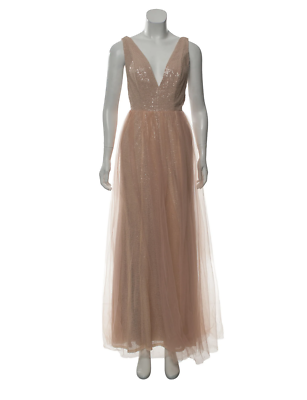 fame and partners sequin dress Fame & Partners Sequined Sleeveless Dress Tulle Pink Evening Size UK 10 US  6 S