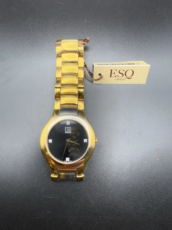 ESQ MOVADO E5448 金色黑色钻石表盘运行电镀问题 D7 — 第 2/4 张图片
