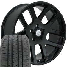 Oew Fits 22x10 Black Ram Srt Wheels Bridgestone Tires 22 Rims Dodge
