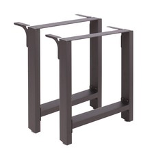 Pieds de table en Profil carré 70x72cm Noir Finition Vernis Piètement