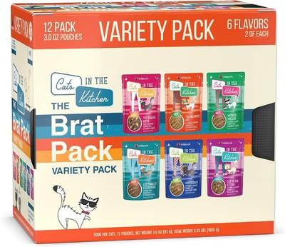Weruva Cats in The Kitchen Slide N' Serve Brat Pack 3 Ounce (Pack of 12) 