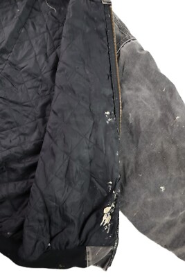 VTG 90's CARHARTT J06 USA Men's 2XL Onyx Black Quilted Lined VTG 90's CARHARTT J06 USA Men's 2XL Onyx Black Quilted Lined