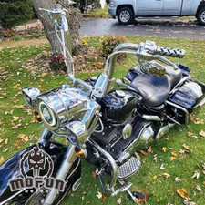 MOFUN Handlebar 14" Ape Hanger Bars For Harley Touring, Dyna, Softail