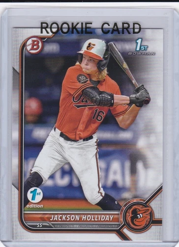 JACKSON HOLLIDAY ROOKIE CARD 2022 Bowman Baltimore Orioles O's 1ST EDITION RC 