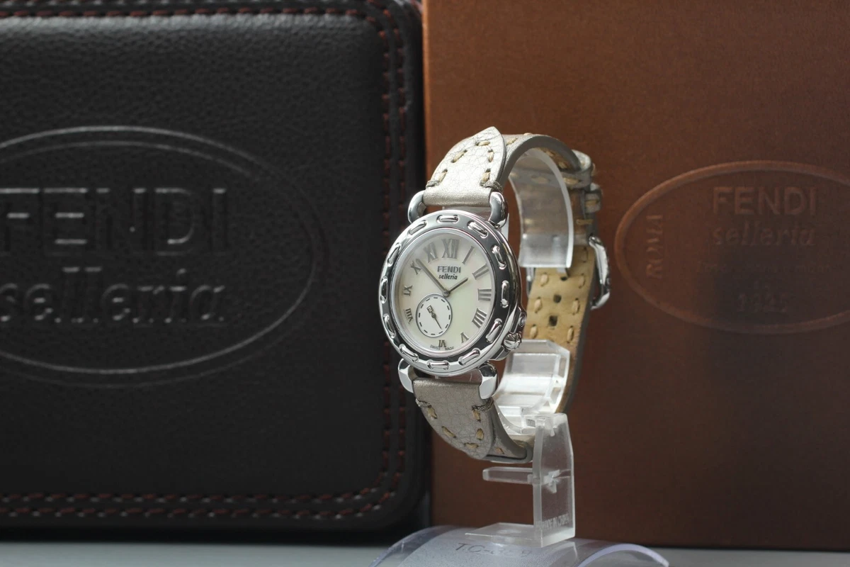 FENDI Celeria Watches 8400M White shellDial Stainless Steel/Embossed Leath... Fendi Selleria Watch - 80100M | The RealReal main image 2