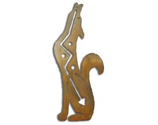 Coyote Metal Wall Art, Left Facing, Rust Finish, Handmade in the USA