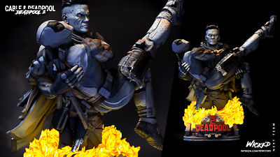 DEADPOOL and CABLE Bust Marvel X-Men Avengers Resin Model Kit WICKED