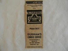 Pontiac Illinois automotive CONOCO gas service station low # 5471 matchbook