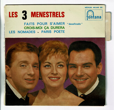 Les 3 MENESTRELS Vinyl 45T EP 7'' MADE TO S LOVE -PARIS -FONTANA 460846 RARE