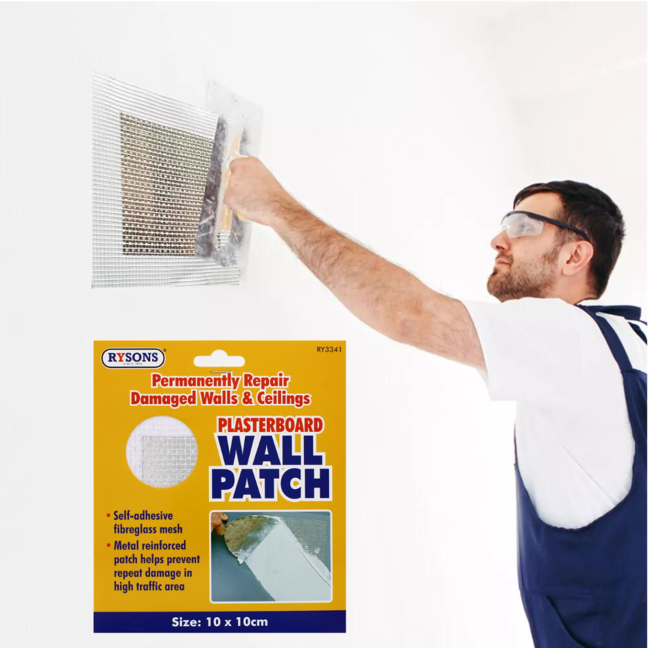 Drywall Tape 4-Pack Self-Adhesive Wall Repair Patches – 10cm X 10cm ...