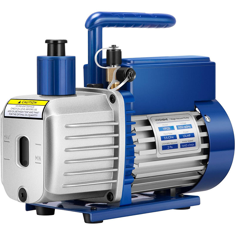 1/4HP 3.5CFM HVAC AC Vacuum Pump Sparkless Motor for R32 R1234yf R134a R22 R410a