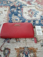 New And Authentic Versace Collection Wallet, Red Leather, $395.00