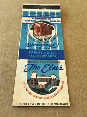 Vintage The Elms/Hotel Fontenelle - Matchcover, Matchbook