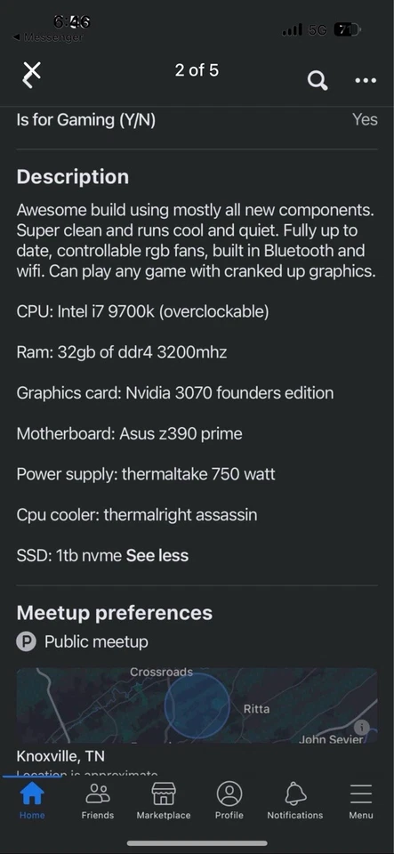 PC para juegos personalizada RTX 3070 Ti Foto 2 de 2