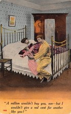 BAMFORTH SERIES COMIC POSTCARD NO 1906 FATHER AND BABY USED GOOD GOOD PLUS