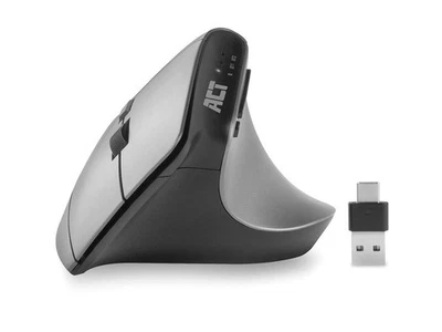 ACT Souris ergonomique sans fil avec Bluetooth et USB-C / USB-A - Photo 1/4