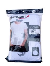 Men's 6-Pack White Crew-Neck T-SHIRTS " TAGLESS-COTTON"